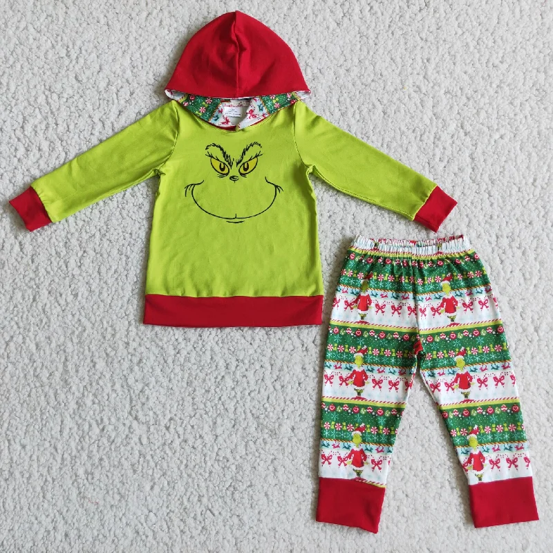 Lazy Style Clearance 6 A15-18 Christmas Red Green Cartoon Boys Long Sleeve Hoodies Outfits Lazy Style Clearance 6 A15-18 Christmas Red Green Cartoon Boys Long Sleeve Hoodies Outfits