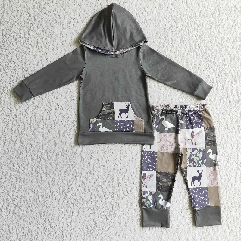 Noble Temperament BLP0133 Christmas Green Plaid Deer Duck Camo Pocket Boys Long Sleeve Hoodies Outfits Noble Temperament BLP0133 Christmas Green Plaid Deer Duck Camo Pocket Boys Long Sleeve Hoodies Outfits