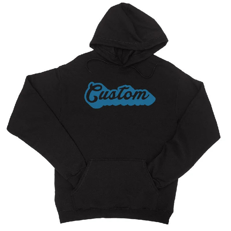 Beautiful Romance Blue Pop Up Text Flirty Sweet Unisex Personalized Pullover Hoodie