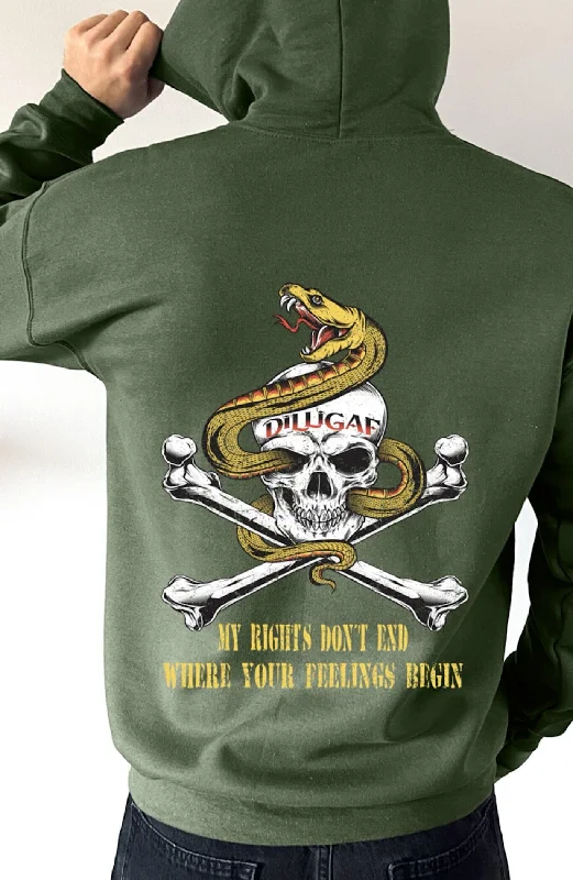 Exquisite Fabrics My Rights, Your Feelings Pullover Hoodie