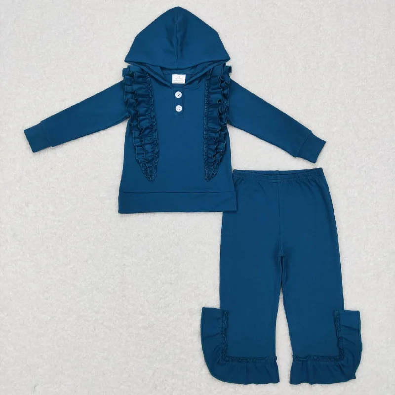 Luxury Style GLP0895  Blue Girls Long Sleeve Hoodies Outfits