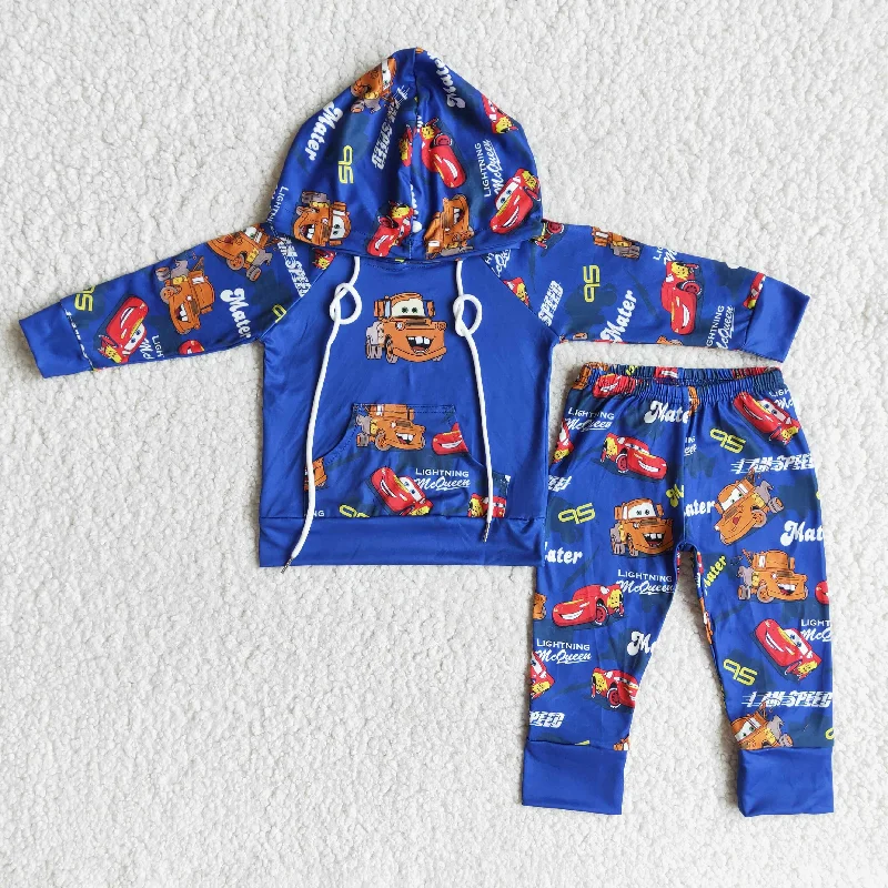 Single-shoulder Neck Design Clearance 6 C10-26 Blue Car Cartoon Boys Long Sleeve Hoodies Outfits Single-shoulder Neck Design Clearance 6 C10-26 Blue Car Cartoon Boys Long Sleeve Hoodies Outfits
