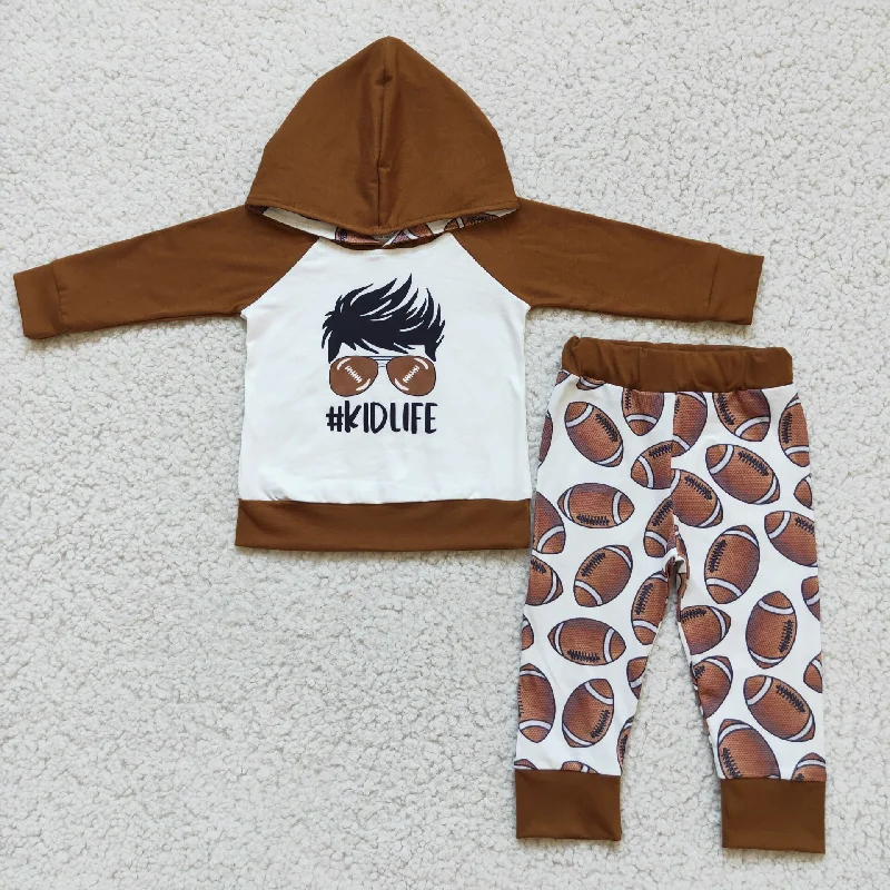 Short Design Clearance 6 A4-12 Kid life Brown Football Boys Long Sleeve Hoodies Outfits Short Design Clearance 6 A4-12 Kid life Brown Football Boys Long Sleeve Hoodies Outfits