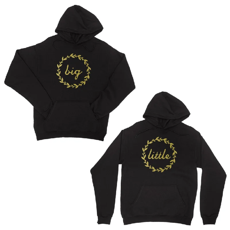 Warm And Comfortable Big Little Leaf Wreath-GOLD Unisex Pullover Hoodie Flowery Amazing