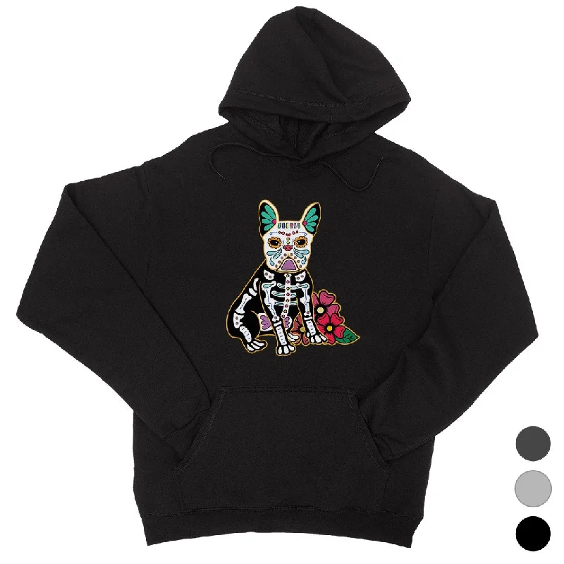 Comfortable Fitwear Frenchie Day Of Dead Funny Halloween Cute Unisex Pullover Hoodie