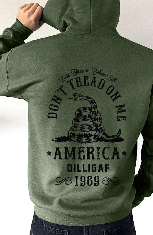 Comfortable And Simple Don't Tread on Me Pullover Hoodie