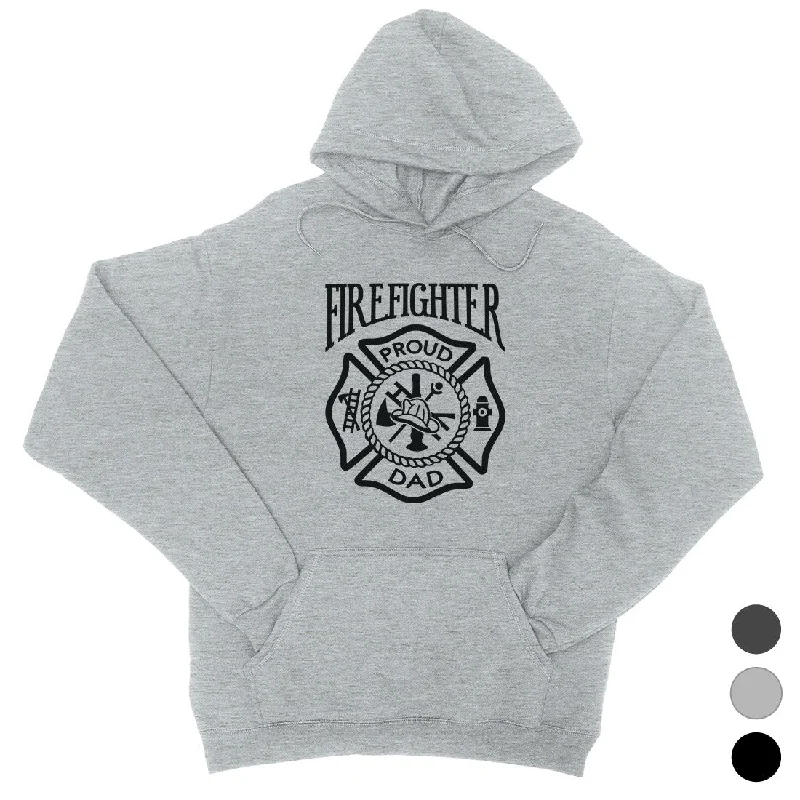 Body Design Firefighter Dad Unisex Fleece Hoodie Unafraid Courageous Dad Gift