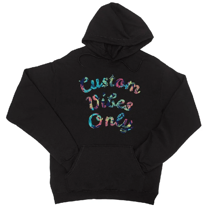 Comfortable Design Colorful Overlay Text Groovy Unisex Personalized Pullover Hoodie