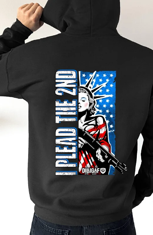 Classic Lady Liberty Plead The 2nd Pullover Hoodie