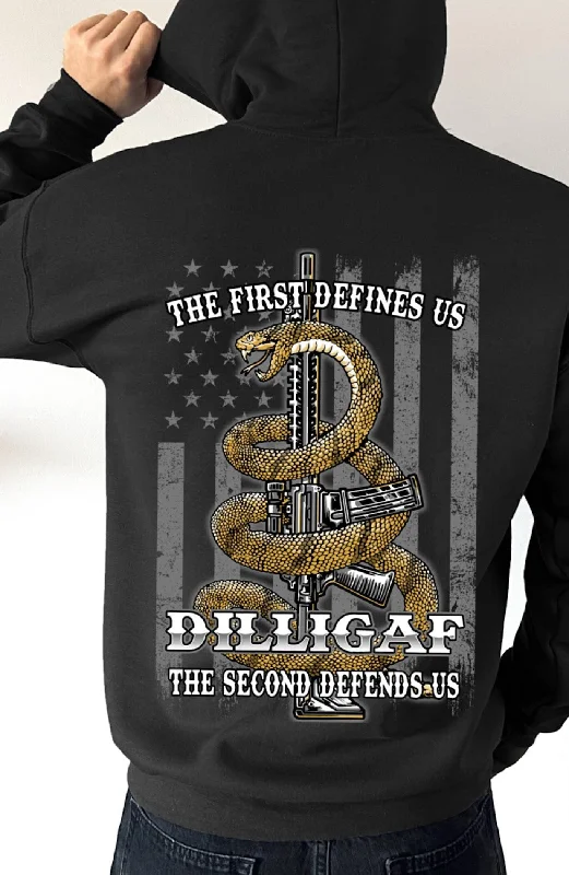 Customized Version First defines, Second Defends Pullover Hoodie