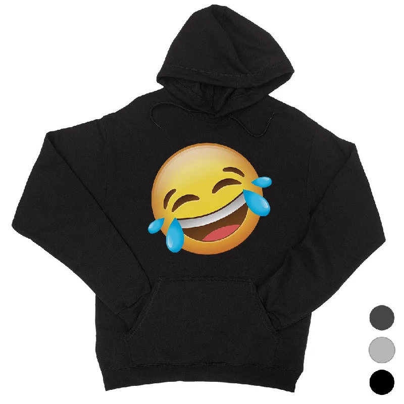 Casual Chic Looks Emoji-Laughing Unisex Pullover Hoodie Happiness Good Fun Gag Gift