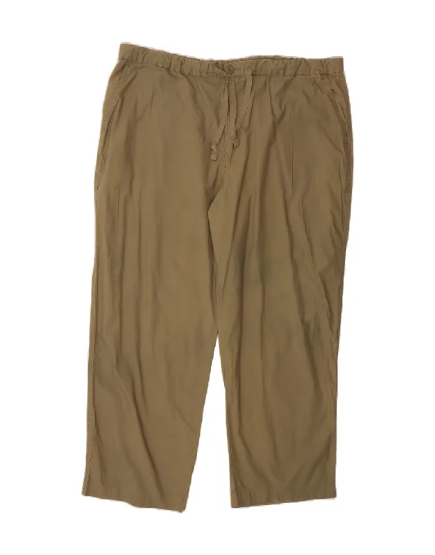 Soft Comfort ST MICHAEL Mens Pegged Chino Trousers W40 L29 Beige Cotton