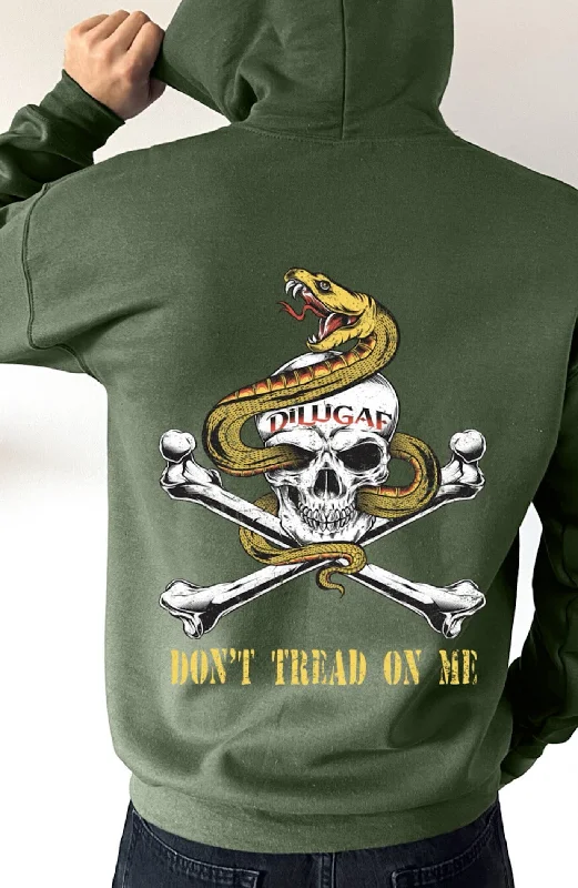British Fashion Don't Tread on me Skull Pullover Hoodie
