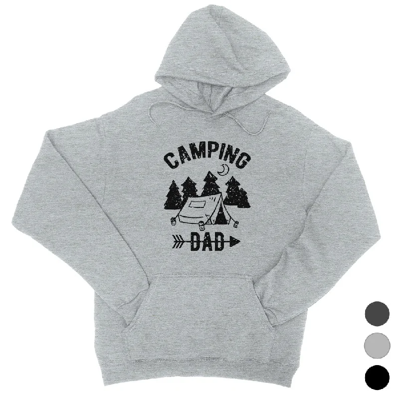 Modern City Camping Dad Unisex Fleece Hoodie Strong-Willed Great Fun Dad Gift