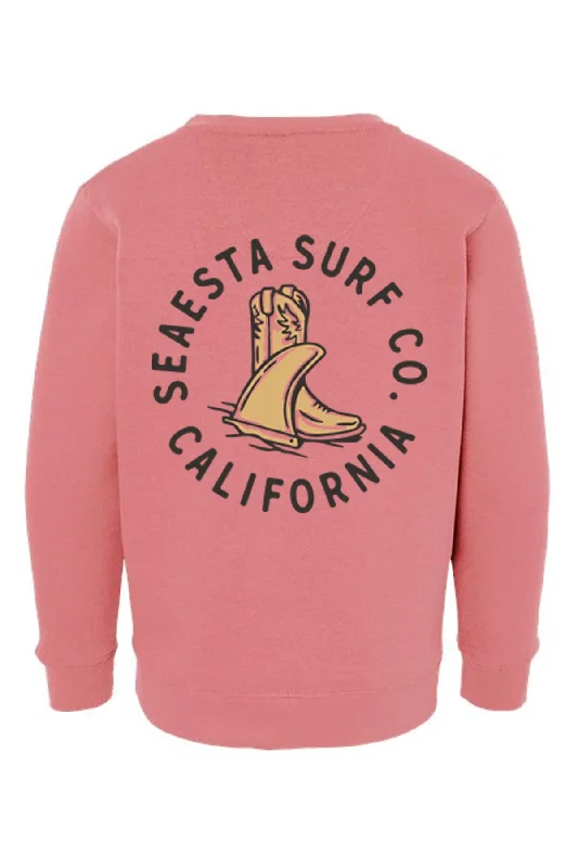 Exclusive Customization Coastal Cowgirl Sweatshirt / Youth / Berry