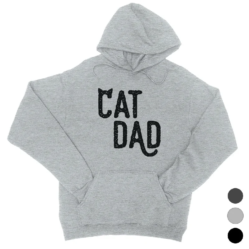 Stretch Design Cat Dad Unisex Fleece Hoodie Charming Cute Silly Fun Pet Dad Gift
