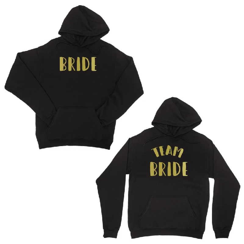 Warm Winter Series Bride Team Bride-GOLD Unisex Pullover Hoodie Exciting Anniversary Warm Winter Series Bride Team Bride-GOLD Unisex Pullover Hoodie Exciting Anniversary