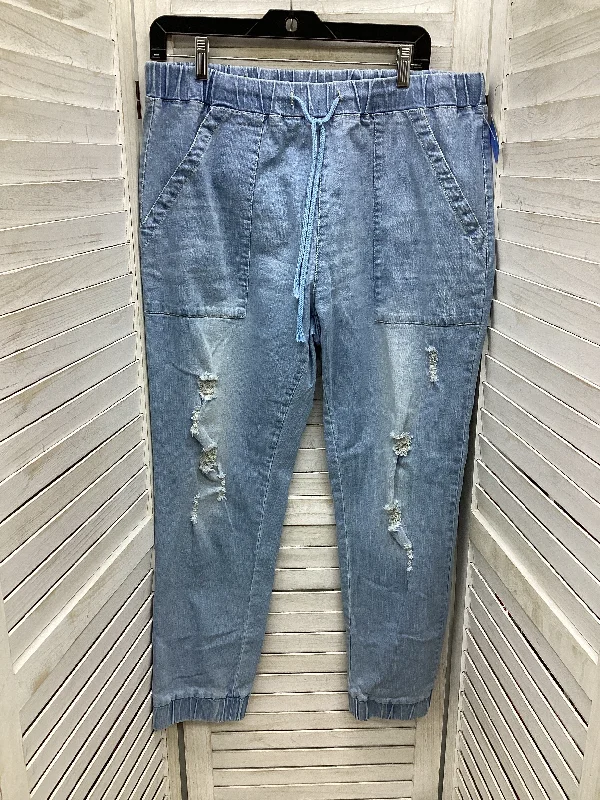 Effortless Wear Jeans Jeggings By Clothes Mentor In Blue Denim, Size: Xl
