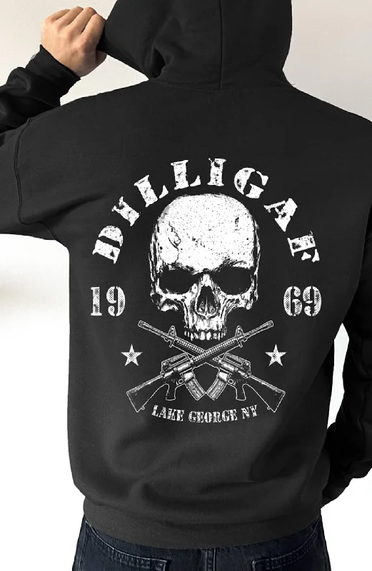 Comfortable And Cold-proof Skull w/ Guns Pullover Hoodie