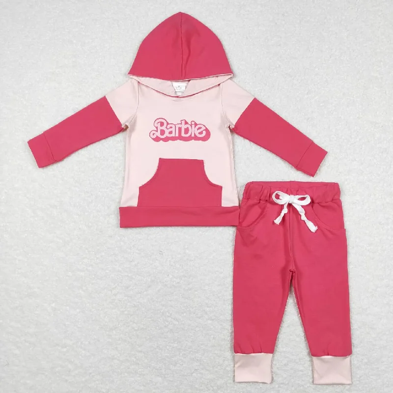 Boutique Recommendation GT0400  P0352  Pink B cartoon  Girls Long Sleeve Hoodies Outfits