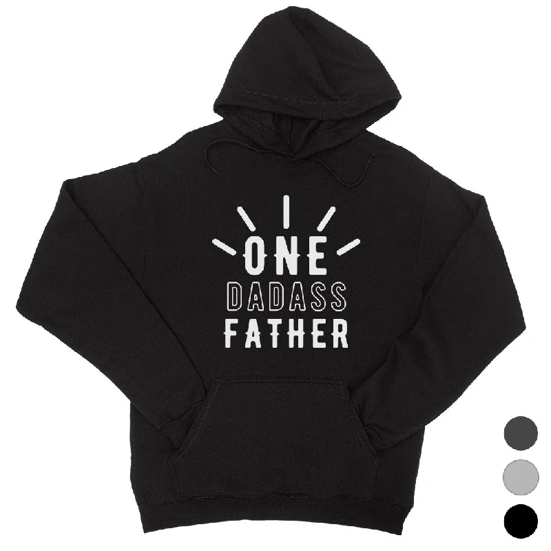 Romantic Data One Dadass Father Unisex Fleece Hoodie Witty Saying Father's Day
