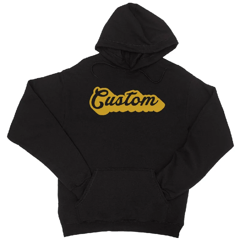 Sports Cool Yellow Pop Up Text Perfect Cool Unisex Personalized Pullover Hoodie