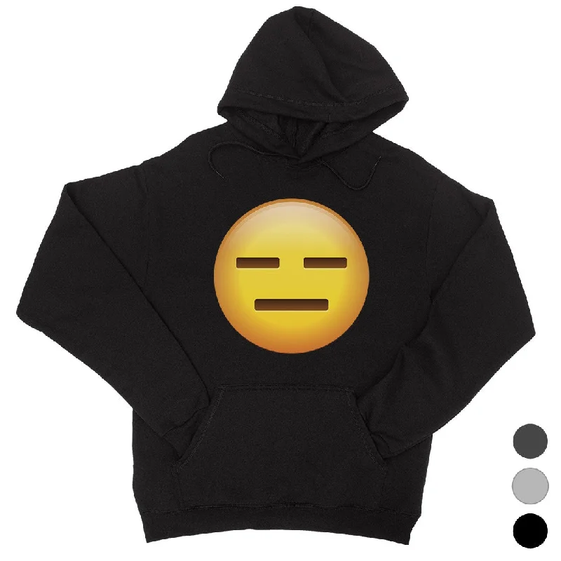 Comfortable Lounge Wear Emoji-Emotionless Unisex Pullover Hoodie Simpele Basic Friend Gift