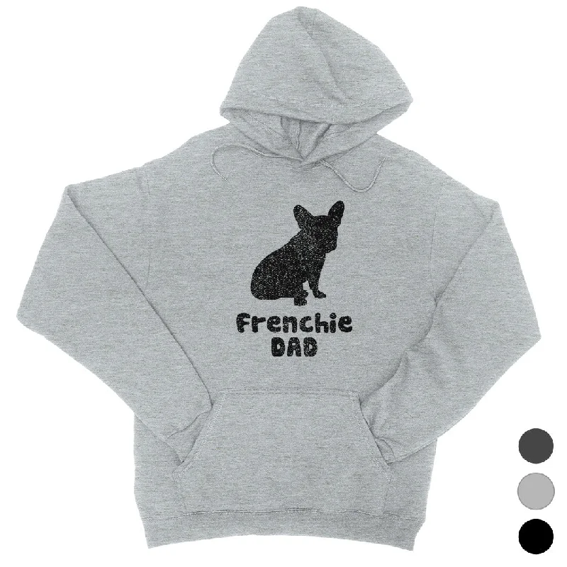 British Style French Bulldog Dad Unisex Fleece Hoodie Playful Fun Father's Day