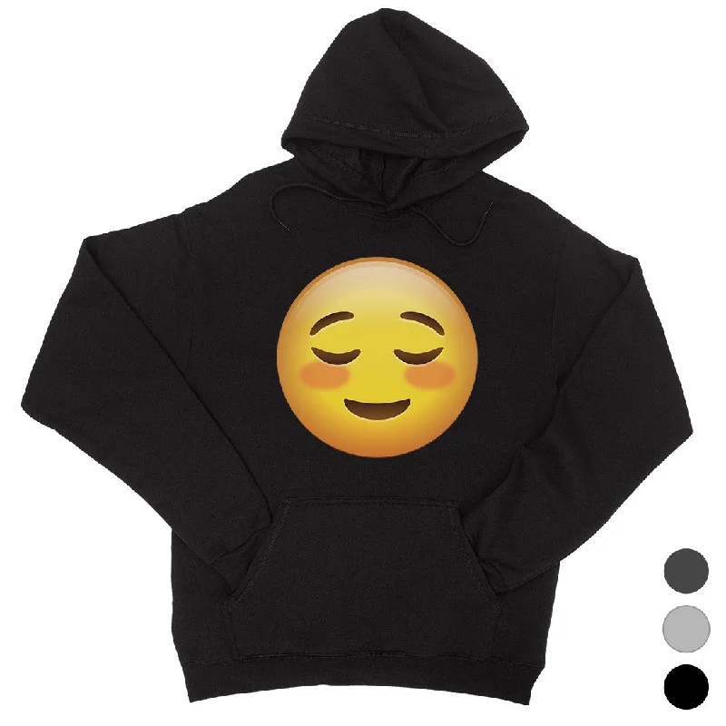 Comfortable Tops Emoji-Blush Unisex Pullover Hoodie Shy Sweet Thoughtful Friend Gift