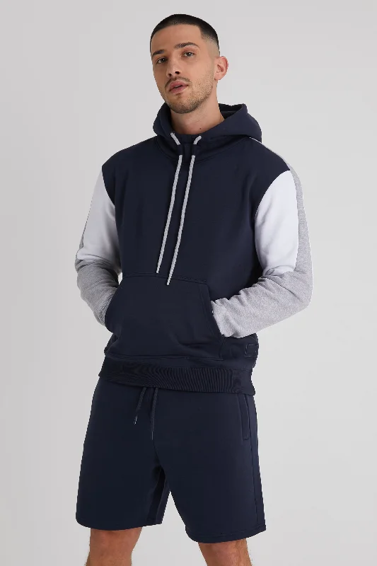 Everyday Chic Park premium cut & sew fleece hoodie in Navy