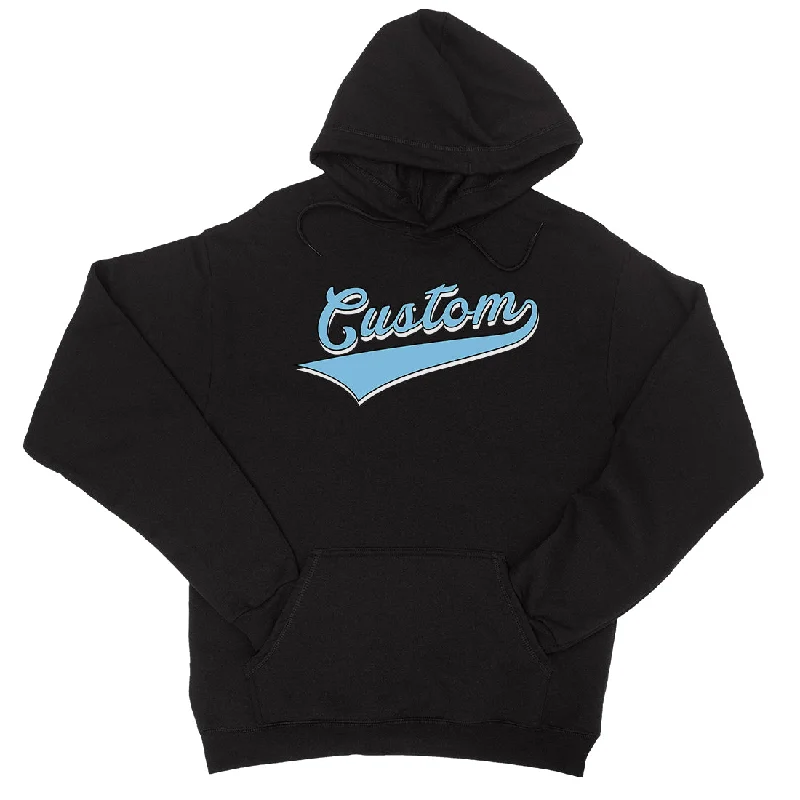 Floral Prints Blue College Swoosh Prideful Unisex Personalized Pullover Hoodie