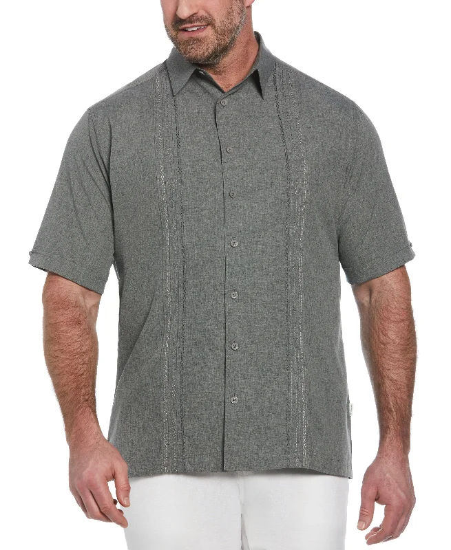 Soft Layers Big & Tall Geo Embroidered Panel Shirt