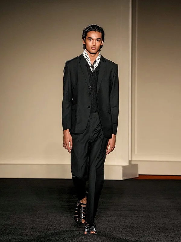 Wearable At Home Or Out Slim Fit Textured Blazer Jacket (US Only)