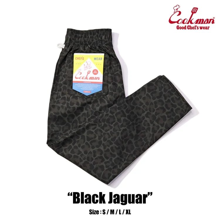 High-end Design Cookman Chef Pants - Black Jaguar