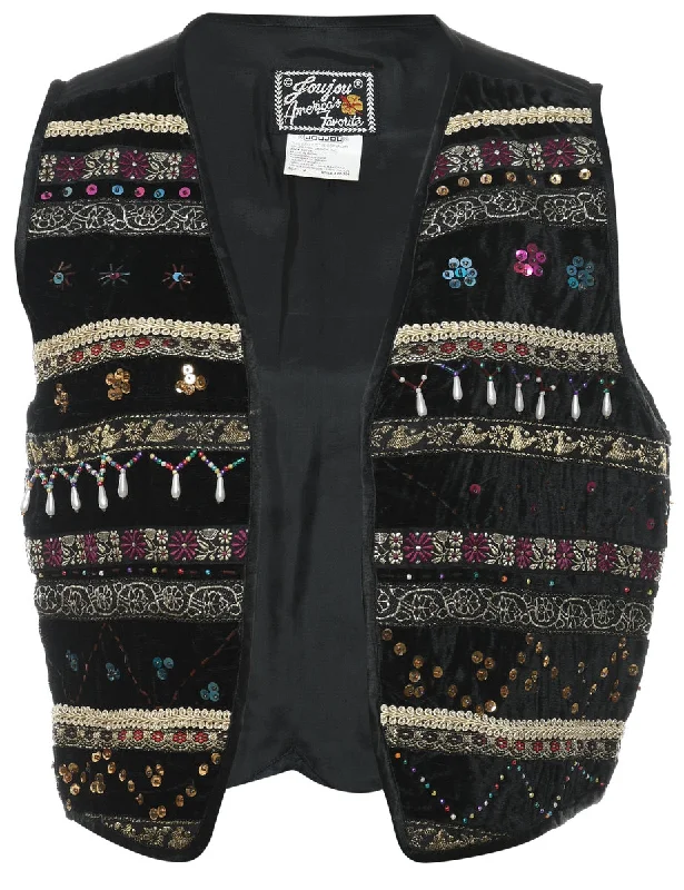 Simple Matching Black Waistcoat - M