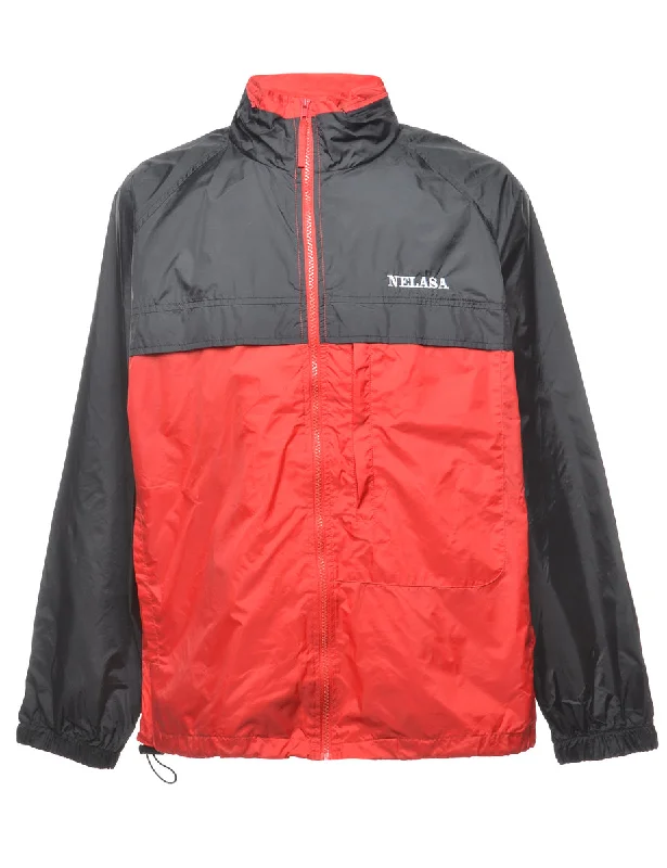 Stretch Design Nylon Jacket - L