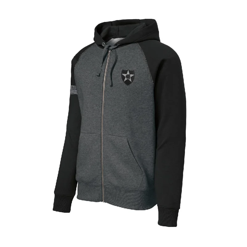 Noble And Elegant 2nd Infantry Color Block Zip Up Hoodie