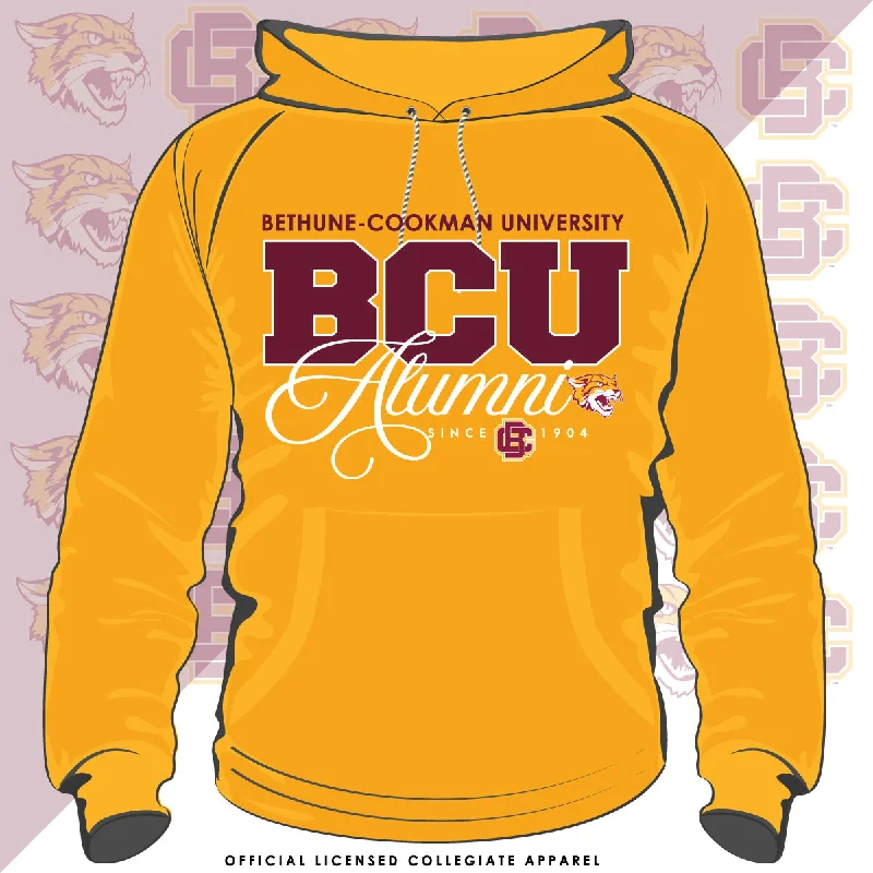 British Style Bethune-Cookman | FANCY ALUMNI Gold Unisex Hoodies
