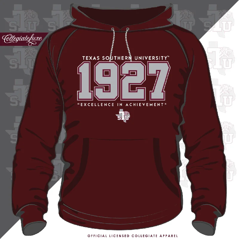 Elegant Outline Texas Southern | EST. Maroon Unisex Hoodie (z)