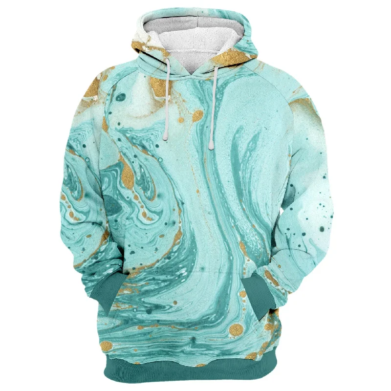 Versatile Itinerary Decorative Marble Texture Hoodie
