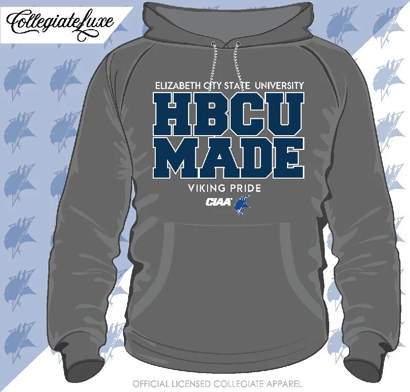 Fashion Must-have ECSU | HBCU MADE Gray Unisex Hoodie (Z) (DK)