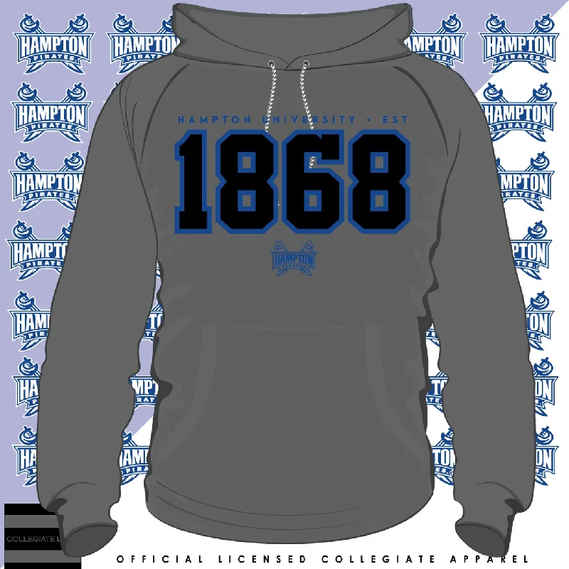 Fashion Design Hampton U | EST. 1868 Gray Unisex Hoodie(j)