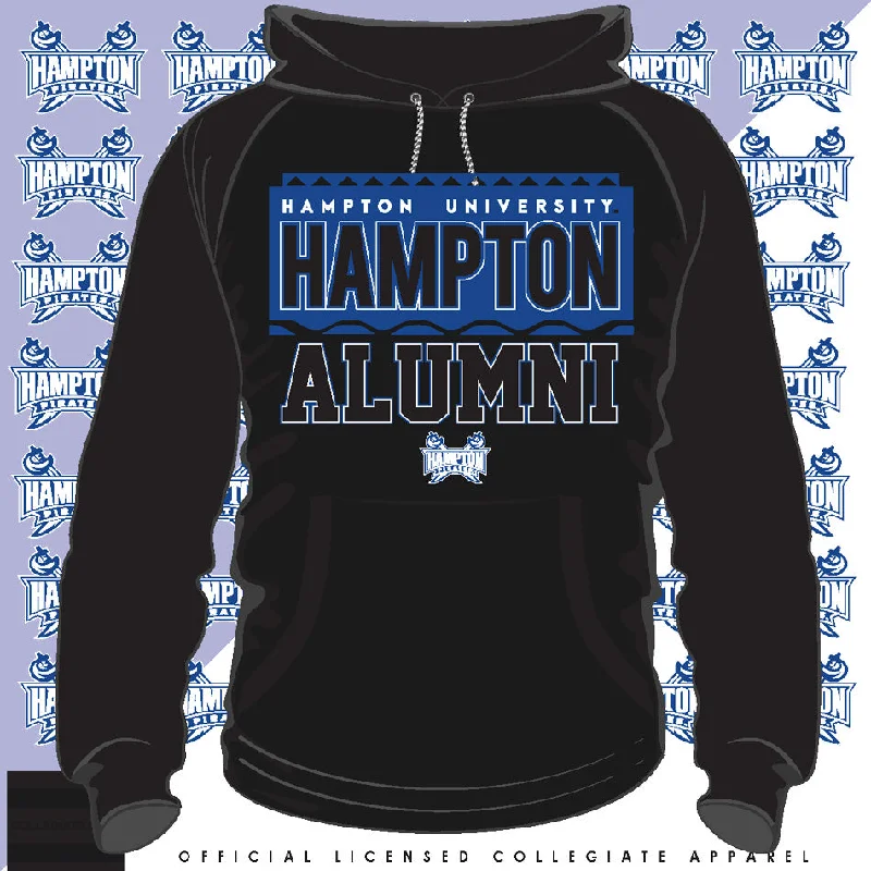 Autumn Selection Hampton U | 90s ALUMNI Black Unisex Hoodie (Z)