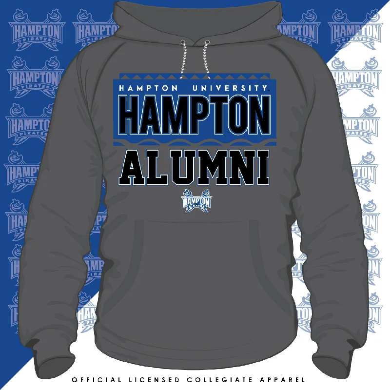 Fresh And Capable Hampton U | 90s ALUMNI Gray Unisex Hoodie (Z)