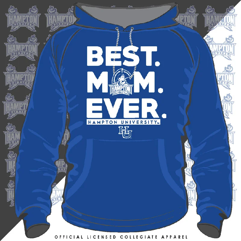 New Products Hampton U | Best "MOM" Ever Royal Unisex Hoodie (Z)