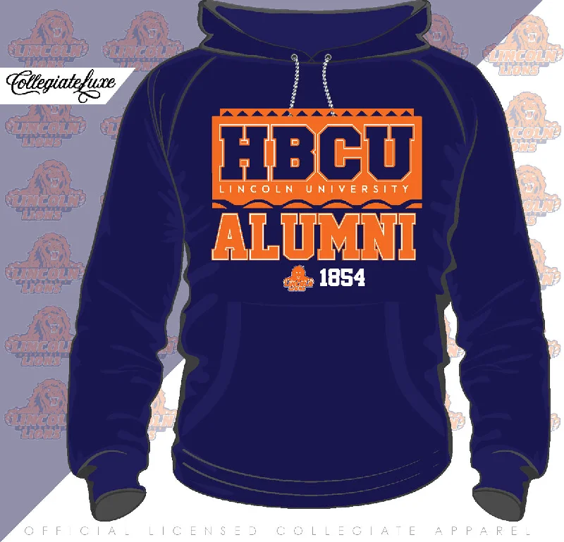 High-end Wear LINCOLN | 90s ALUMNI | Navy Unisex Hoodie (z)