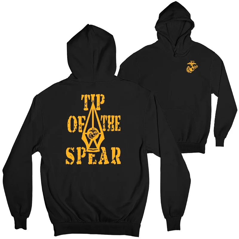 Comfortable Tops Marines Tip of The Spear 2-Sided Hoodie