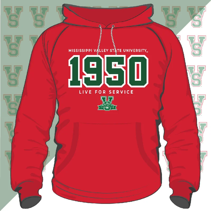 Sports Series MVSU | EST. 1950 RED Unisex Hoodie (n)