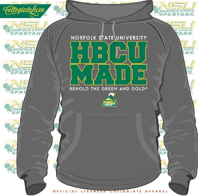 High-end Design NORFOLK ST. | HBCU MADE Gray Unisex Hoodies (z)
