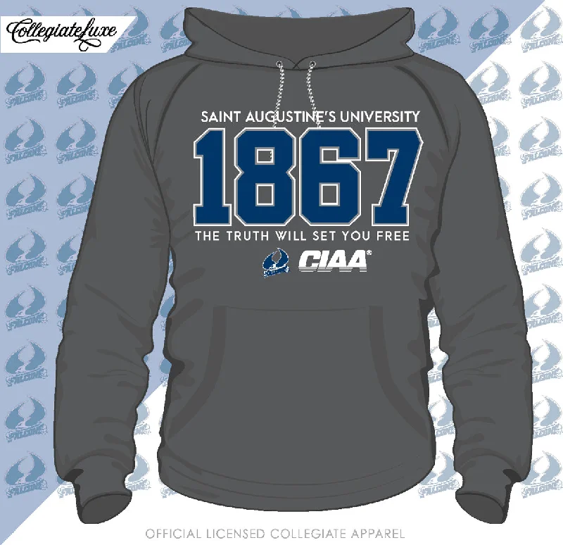 Casual Wear SAU | St. Augustine's 1867 Gray Unisex Hoodies (N)